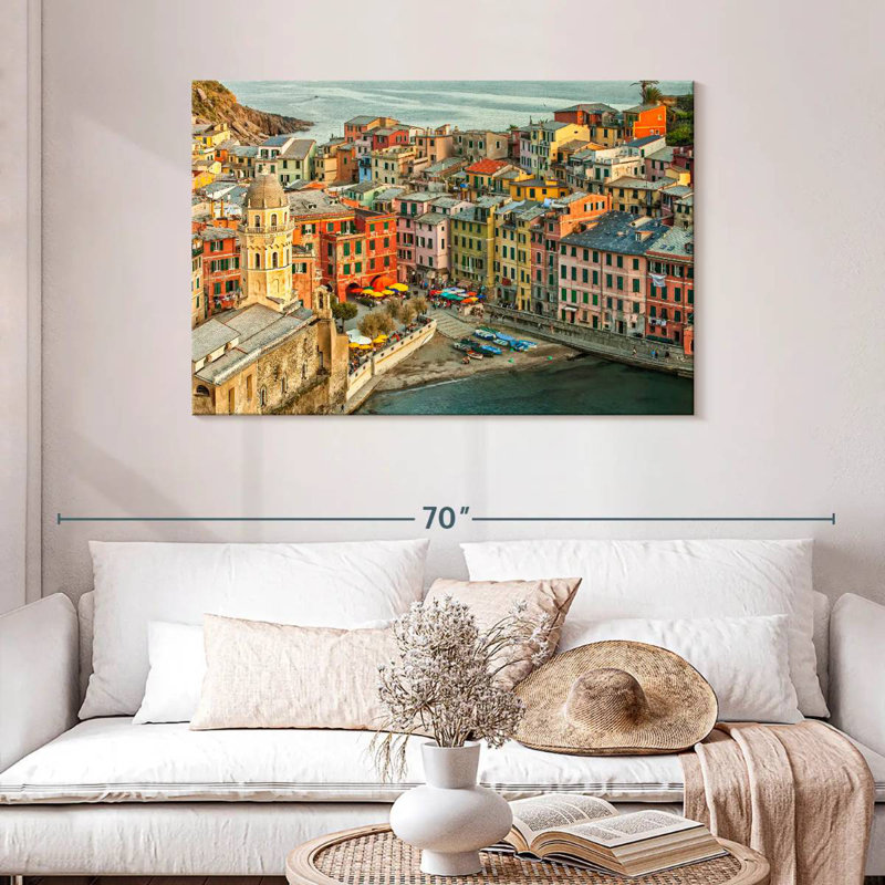 Lilie Vernazza dans les Cinque Terre, Italie, H 30 po x l 45 po
