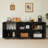 67-Inch Modern Wavy Sideboard, Curved Contour Design Storage Cabinet, 6-Door Cabinet With Storage Function，67.0"L X 15.7"W X 27.7"H-38346271