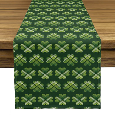 Jonney 4 Leaf Clover Plaid Table Runner
