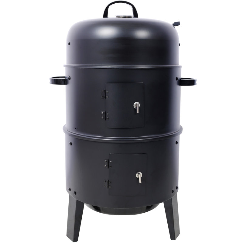 Charcoal Smoker Grill Wood Smoker Grills Outdoor Cooking 16 Inch Vertical Smoker Portable BBQ Grill For Camping