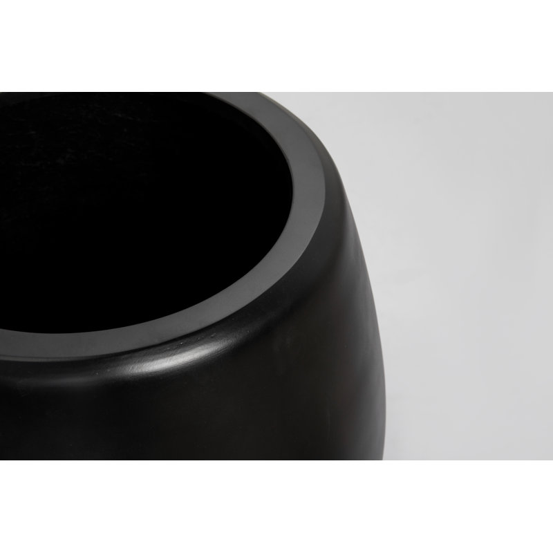 Finstad Handmade Pot Planter, 18" H x 21.25" W x 21.25" D, Black