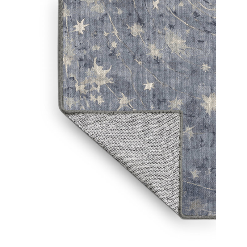 Machine Washable Gray Area Rug, Runner 2' x 4'