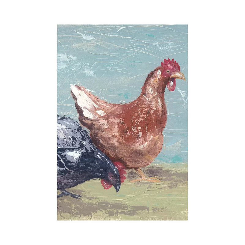 Farm Life-Chickens I by Jade Reynolds - Wrapped Canvas Print, 101.6 cm H x 66.04 cm W x 1.91 cm D