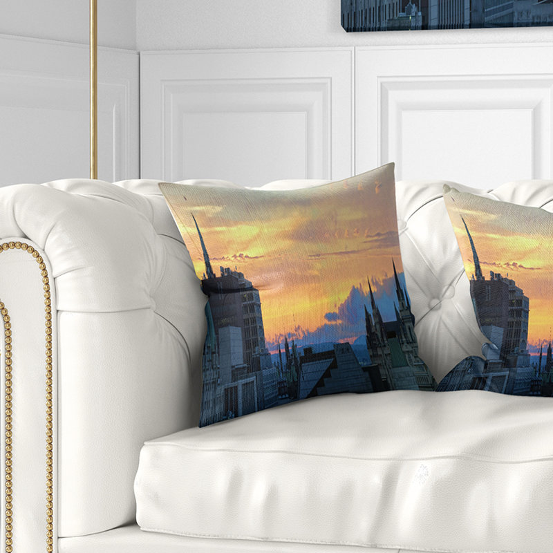 Coussin Ottawa City, 18 po x 18 po, Coussin décoratif