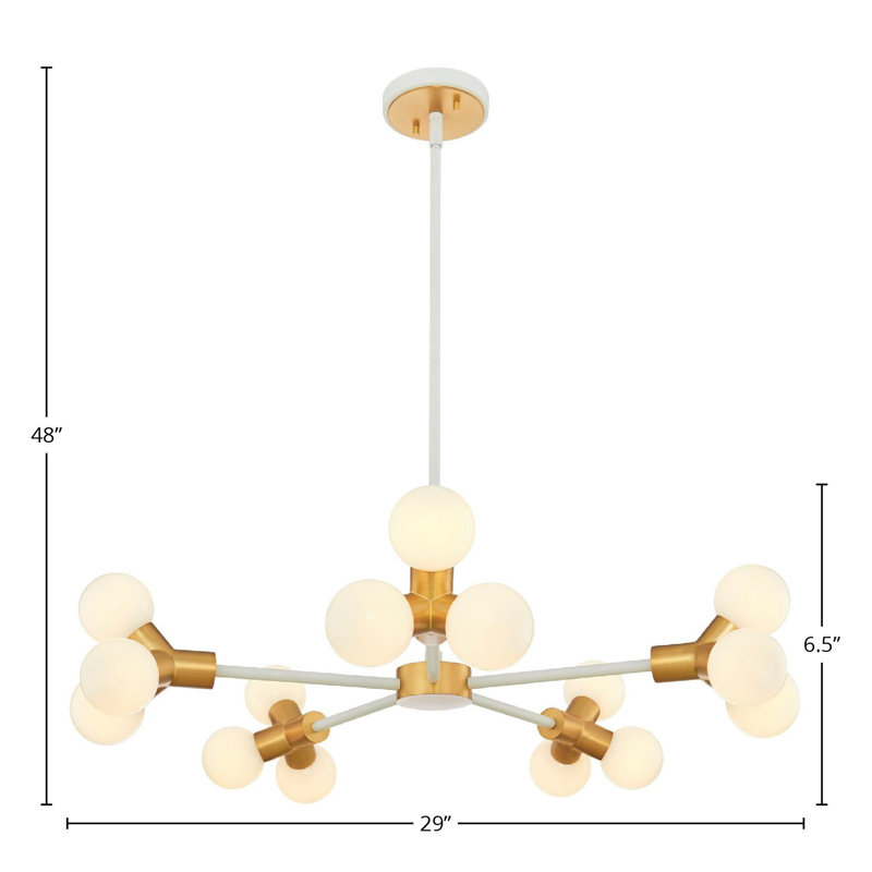 Lustre en laiton Tres 15 LT Kalco