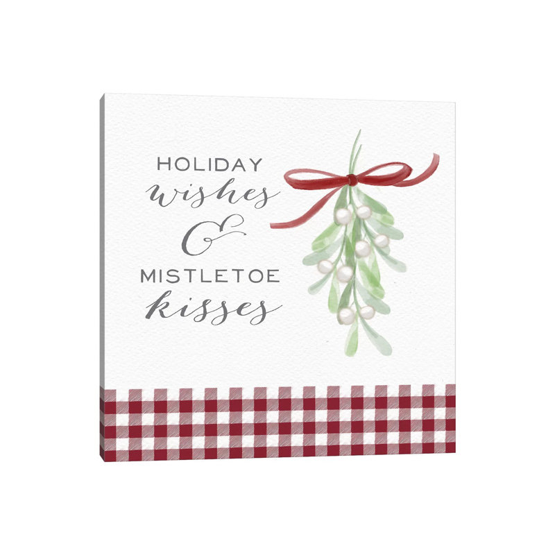 Cozy Christmas Gingham II by Hartworks - Wrapped Canvas Print, 30.48 cm H x 30.48 cm W