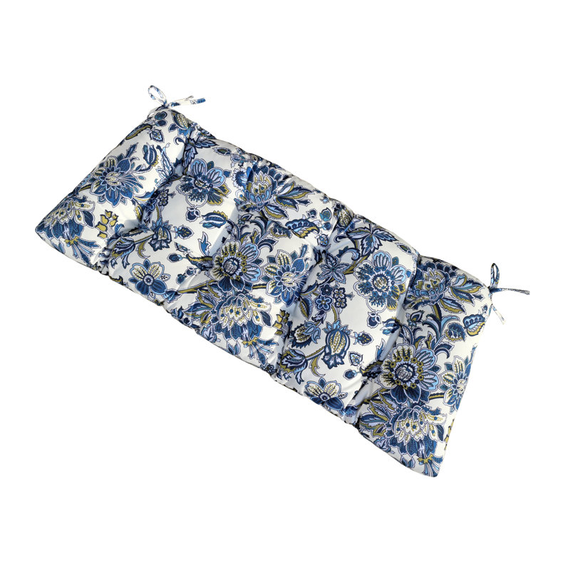 Outdoor Bench Cushions, Blue, Paisley