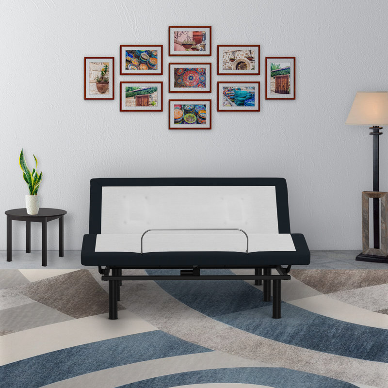 Base de lit de 15 pouces avec ports USB, programmable, massage, zéro gravité, éclairage sous le lit, Grand