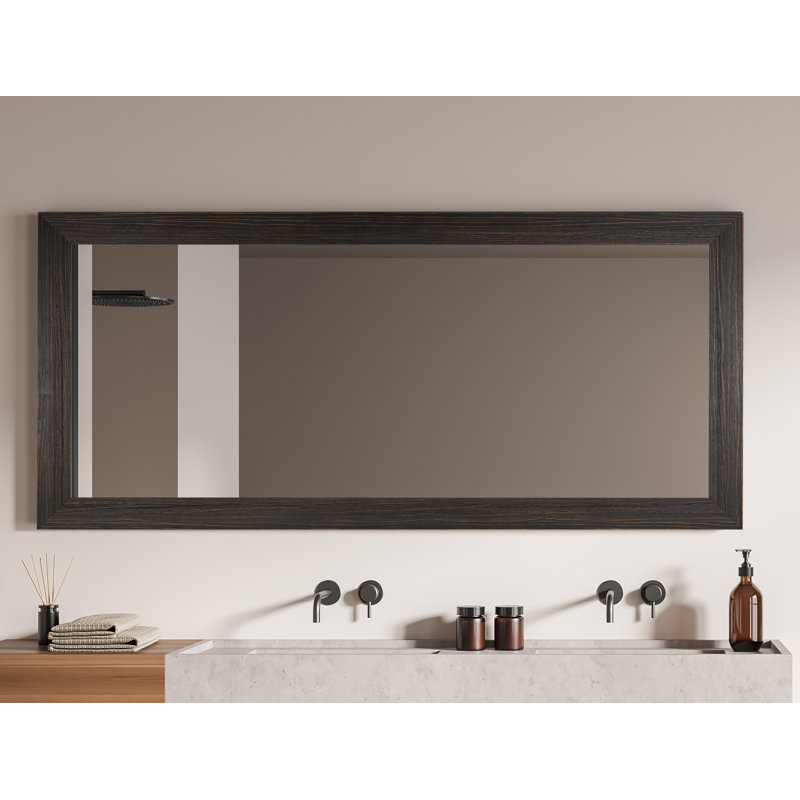 Dakston Wood Flat Wall Mirror, 39.25" H x 67.75" W