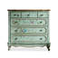 Armoire d'appoint en bois manufacturé vert massif