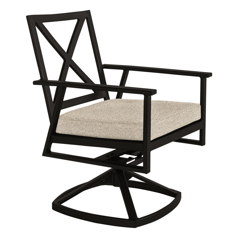 Marin Outdoor Rocker Chair, Carbon Black, Sahara Cafe
