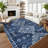 Boho Machine Washable Rug with Rubber Backing for Living Room Non-Slip Dining Room Rug Easy-Cleaning Floor Carpet for Bedroom Office Playroom_OKPHO_338N_Geometric_Blue-1758968194