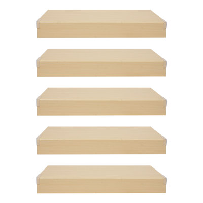 Set Of 5 Wall-Mounted Foamed PVC Wire Rack Covers Rectangular Pantry Shelves Covers For Bathroom Kitchen