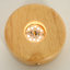 Lampe de table sphérique moderne avec abat-jour en cristal à facettes, fini bois clair pour table de chevet (lot de 2)