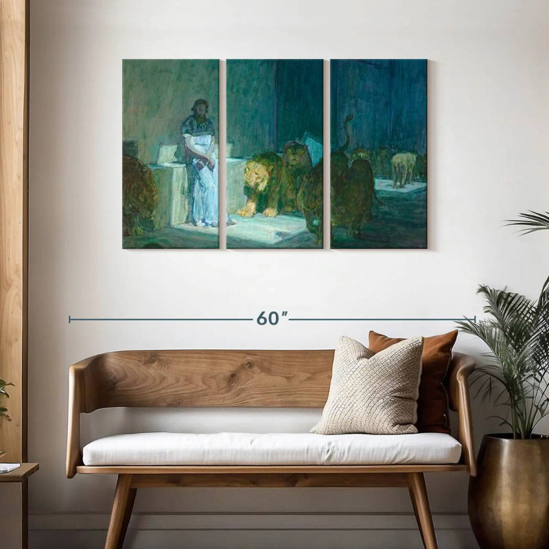 Adella Daniel In The Lions' Den 1907-18, 28" H x 45" W