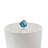 15X29.5" Blue And White Agate Slice Table Lamp With Marble Base