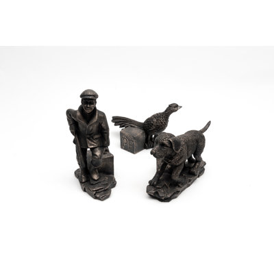 Hunter And Dog Bronze Coloured Planter Feet In Gift Box