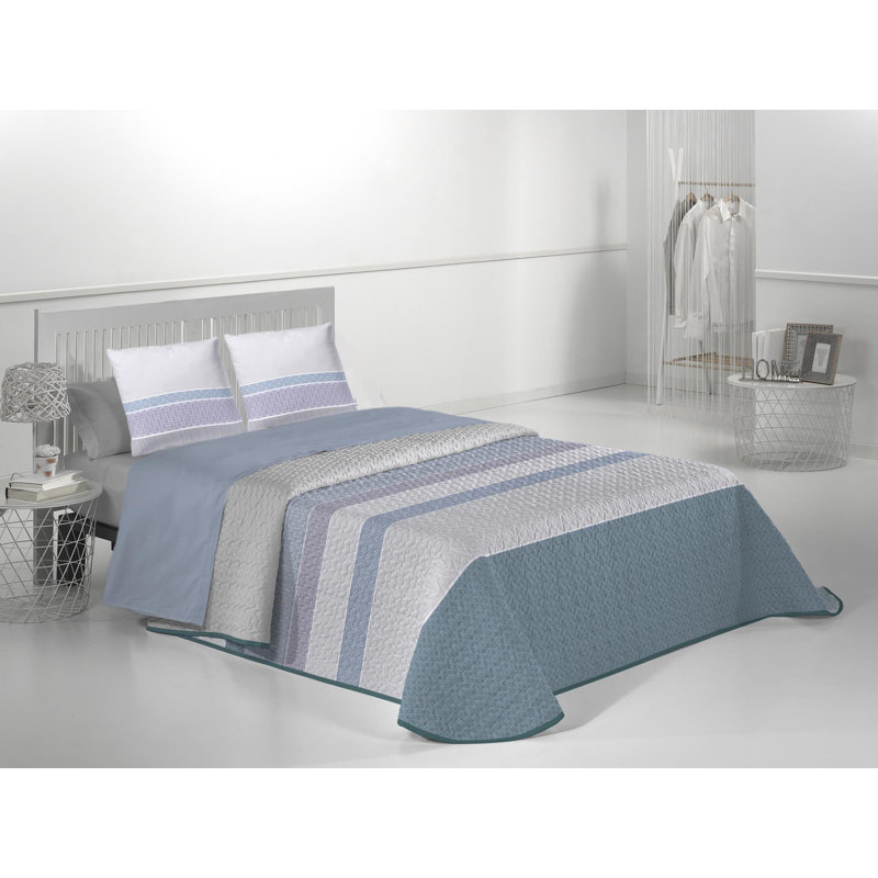 Striped Bedding, Blue, 270cm W x 270cm L