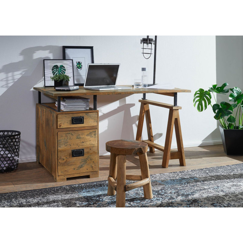 Railway Solid Wood Writing Desk