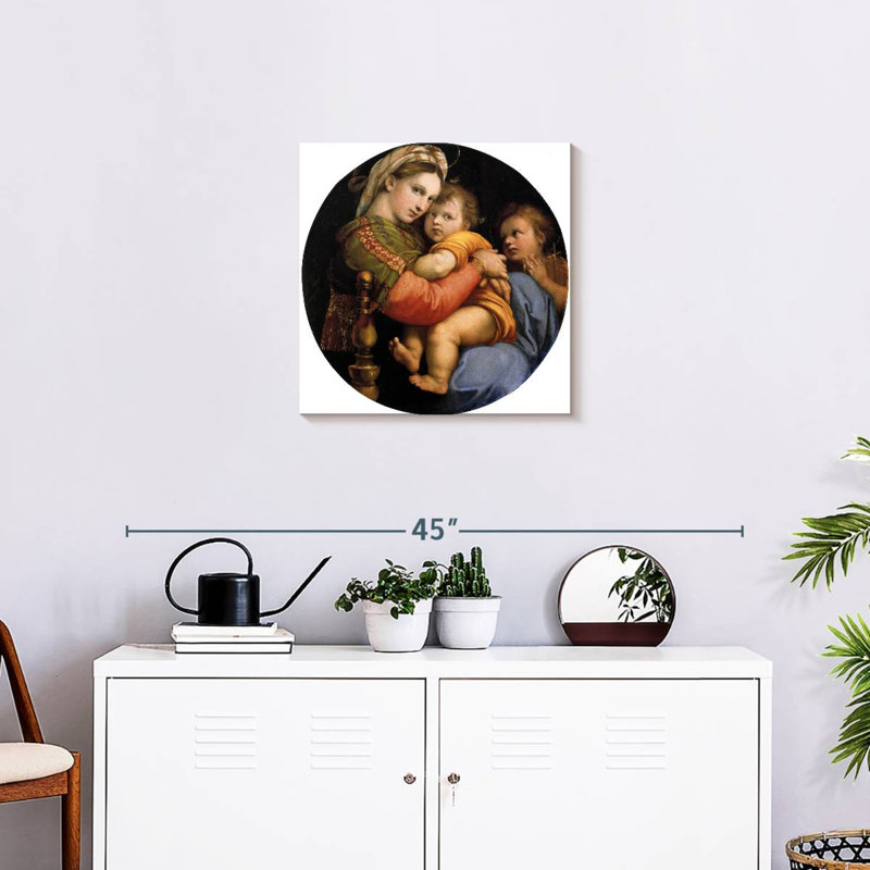 Leisha Madonna Della Seggiola, H 20 po x l 20 po