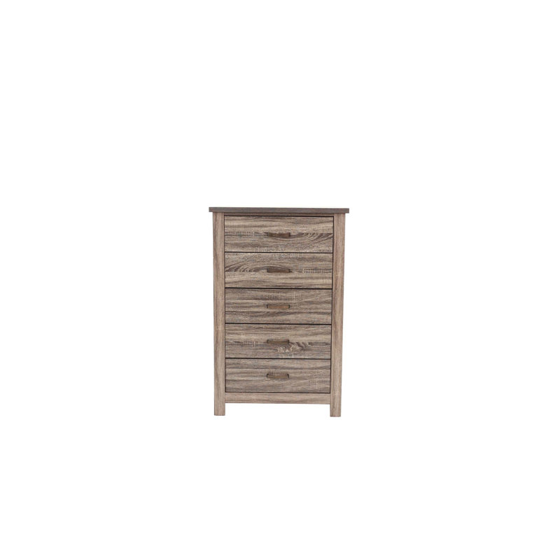 Commode 1 pièce en bois rustique avec rainures encastrées noires et quincaillerie métallique pour le rangement de la chambre à coucher