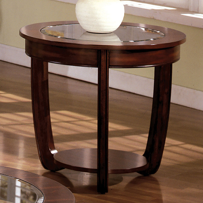 Table de bout cerisier foncé 1 pièce