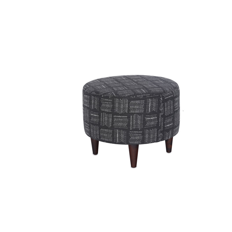 Repose-pieds standard rond 22 po Meila, 100% coton noir
