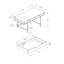 Bureau d'ordinateur, bureau personnel, ordinateur portable, tiroirs de rangement, L 48 po, bureau, stratifié aspect marbre blanc, métal noir, contemporain, moderne-301233052