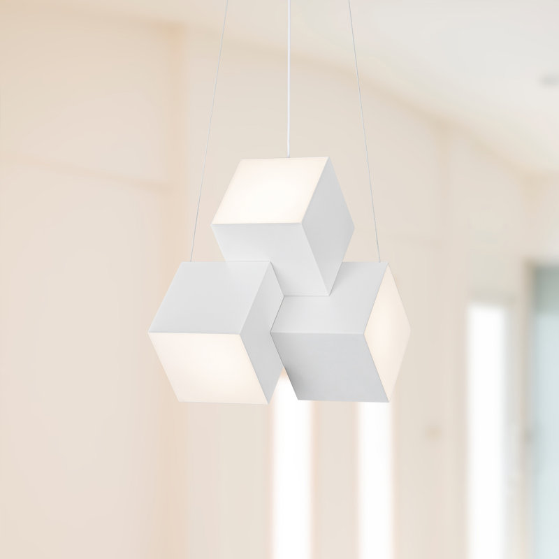 Luminaire suspendu DEL 11 po Tetra, Blanc