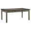 Ensemble de salle à manger 5 pièces gris antique et fini café avec 6 tiroirs et 4 chaises d'appoint de style campagnard décontracté