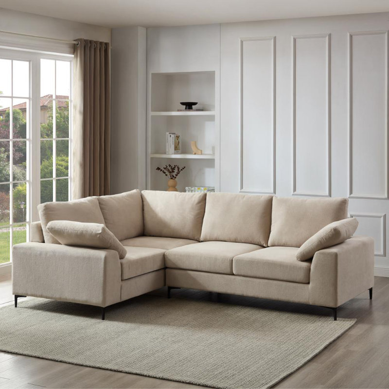 Delmond Corner Sofa, Left Hand Facing, Grey