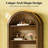 6-Tier Arched Bookshelf with Closed Back Design