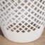 Table d'appoint ronde en acier 12 po, table de bout pour patio à tambour creux, table d'appoint Boho pour l'intérieur et l'extérieur, blanc, capacité de 22 lb-131372452