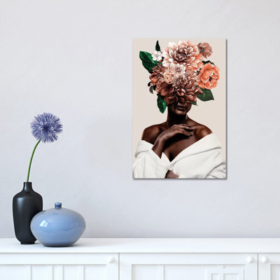 Woman With Flower II by Danilo De Alexandria - Print on Canvas