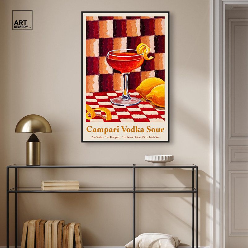 «Zesty Elixir», reproduction d'art sur toile par Art Remedy, H 16 po x l 11 po, Structure noire
