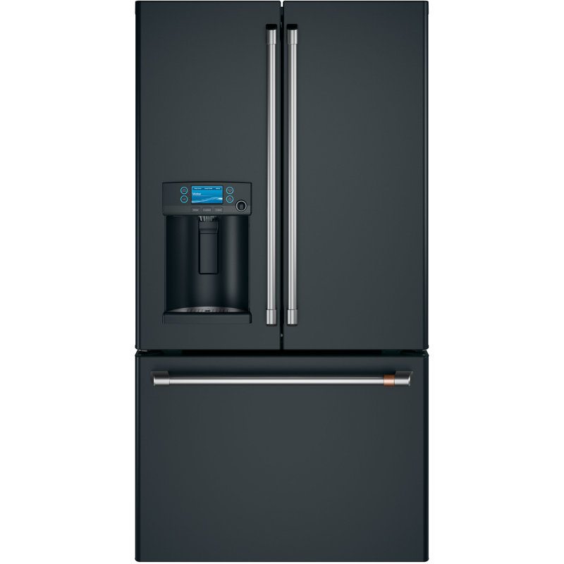 Café 36" French-Door 27.8 cu. ft. Smart Refrigerator with Hot Water Dispenser, Matte Black