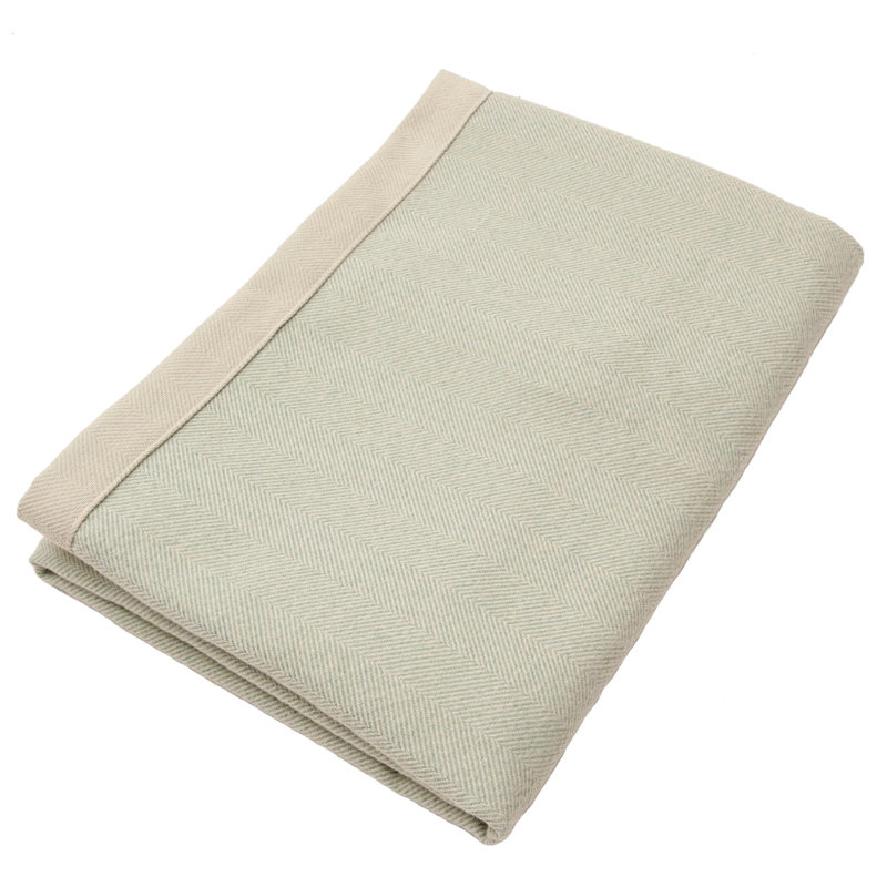 Herringbone Throw Blanket, Duck Egg, W130 x L200cm