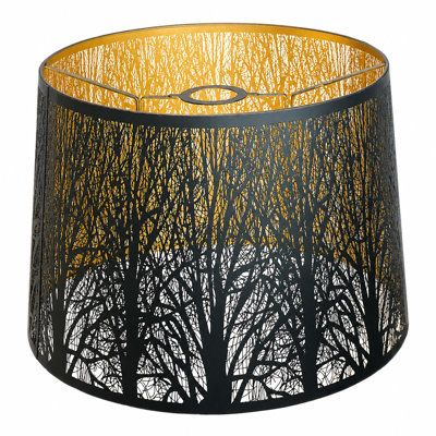 25.4 cm H Cylinder Lamp Shade ( Clip On ) in Black