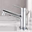 Robinet de lavabo de salle de bain extractible à un trou avec bonde escamotable en métal-107307755