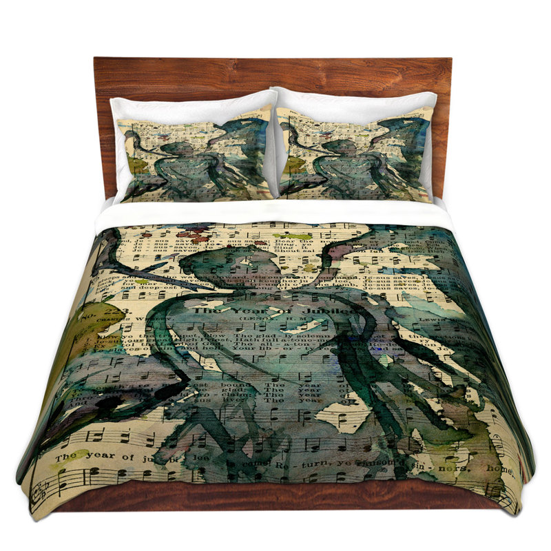 Ensemble de housse de couette anges xiix call all, 1 housse + 2 taies très grand lit