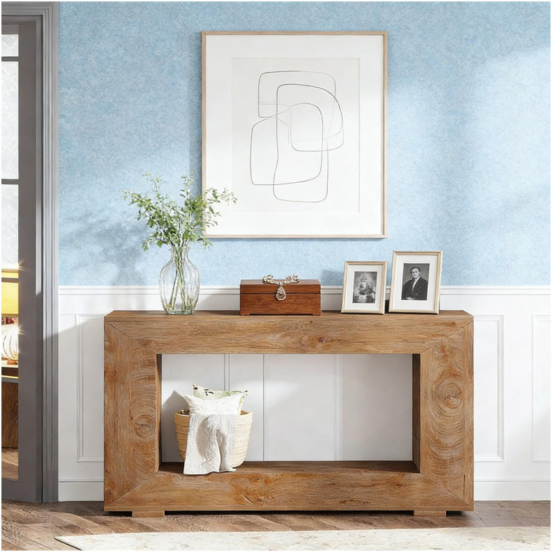 Canapé d'entrée moderne, console en bois, Bois