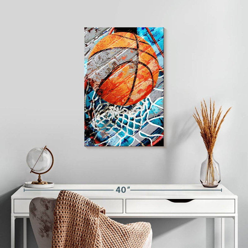 Sireci Basketball Ring Grunge, 24" H x 16" W
