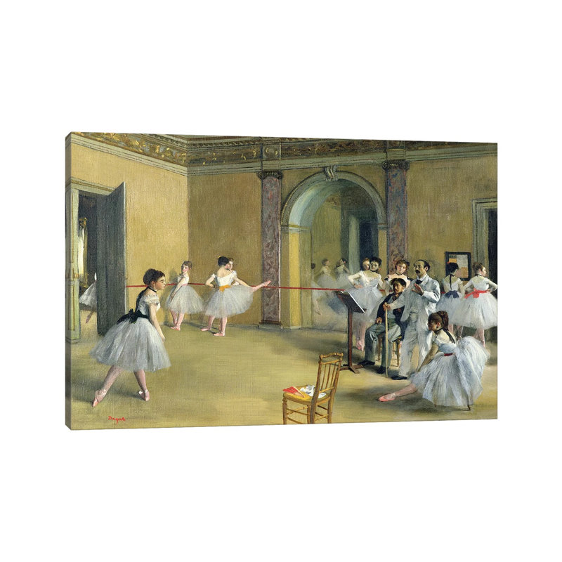 The Dance Foyer At The Opera On The Rue Le Peletier, 1872 by Edgar Degas - Wrapped Canvas Painting