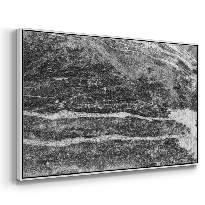 " Found Textures X ", 25" H x 37" W x 2" D, White Framed Canvas