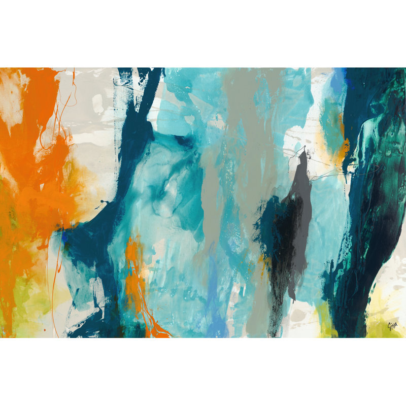 Tidal Abstract II by Sisa Jasper - Wrapped Canvas Art Prints, 61cm H x 91cm W