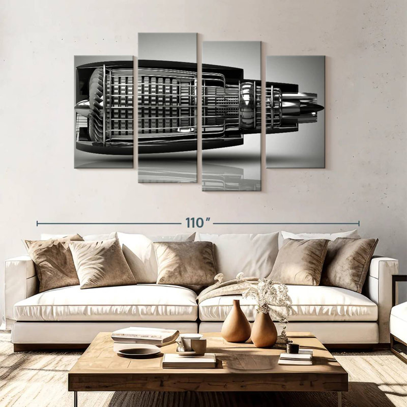 Aircraft Engine Details, 54" H x 84" W