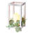 12 Set/36 Pcs Wooden Wedding Lantern Centerpiece, Includes 12 Wooden Lantern Candle Holder 12 Flameless LED Candle 12 Eucalyptus Leaves Wreath for Wedding Table Party Farmhouse Decor, White-791600407