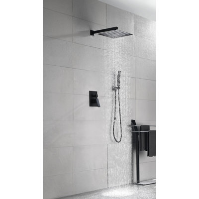 12" Rain Shower Head - Wall Mounted, Gold Brass, Self-cleaning Nozzle For A Bathroom, American Standard Pipe Mounted With Nozzle, Conforms To
