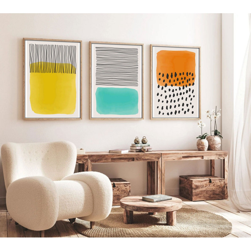 Élégantes peintures décoratives en panneau de fibres à densité moyenne (3 pièces), 8 x 12 pouces chacune | 100% panneau de fibres à densité moyenne avec une épaisseur de 0,1 pouce et 100% des cadres en bois massif avec une épaisseur de 1 pouce | Parfait pour le salon, la chambre à coucher et le bureau