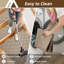 Bordure de marche antidérapante d'angle pour escalier intérieur, 76 x 76 cm, envers 100 % polyester TPE, beige-405491114
